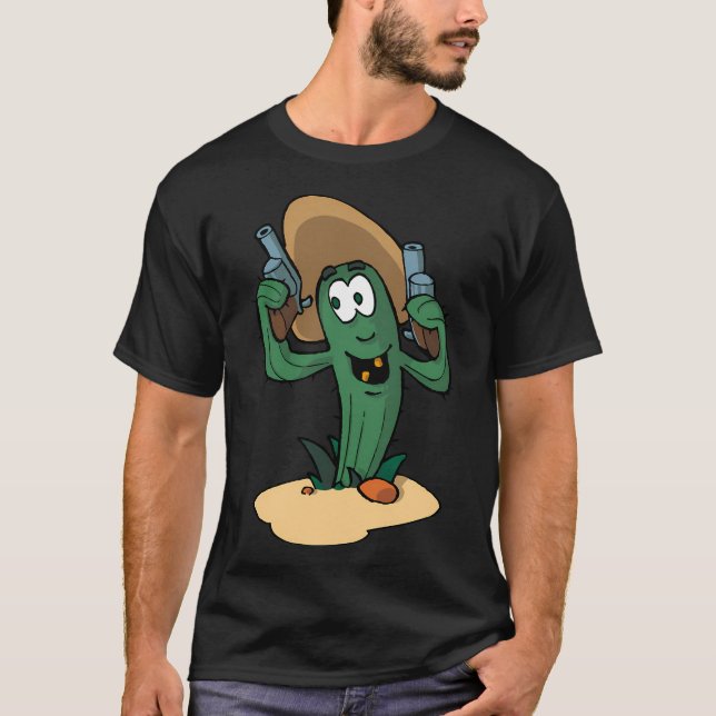 Dunkler Bandido-Kaktus T-Shirt (Vorderseite)