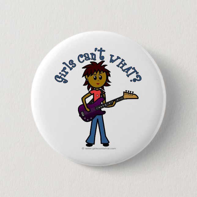 Dunkler Bass-Player Button (Vorderseite)