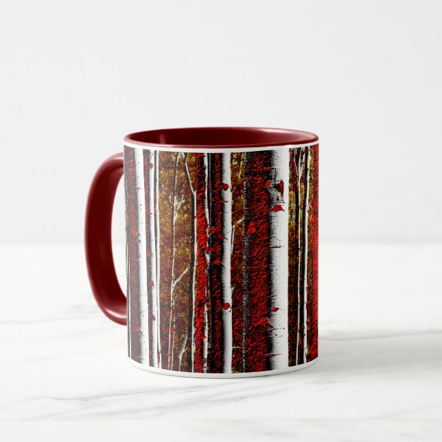Dunkler Birkenwald Tasse (Vorderseite Links)