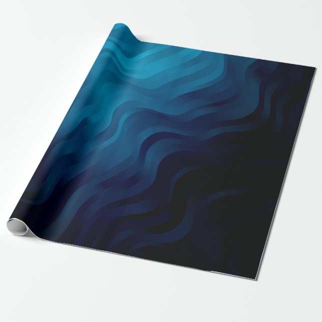 Dunkler BLAU Hintergrund mit Linien. Farbige Illus Geschenkpapier (Ungerollt)