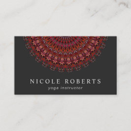 Dunkler Blumen-GartenMandala Visitenkarte