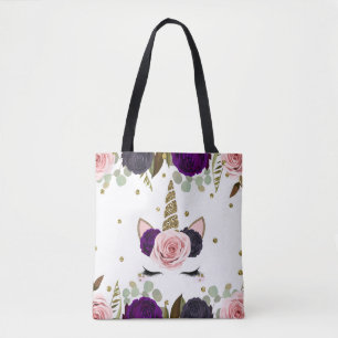 Dunkler Blumenglanz Gold Glitter Einhorn Trendig S