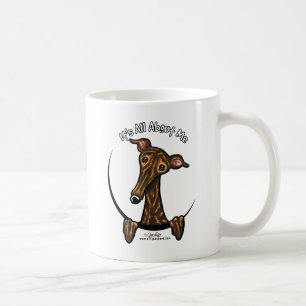 Dunkler Brindle Windhund IAAM Tasse