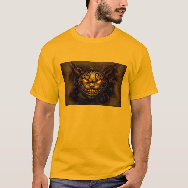 Dunkler Cheshire-Katzen-T - Shirt (Vorderseite)