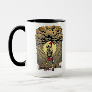 Dunkler Clown-Skelett-Becher – Surreal Gothic Tasse