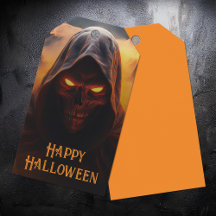 Dunkler Dämon mit orangefarbenem Rauch Halloween