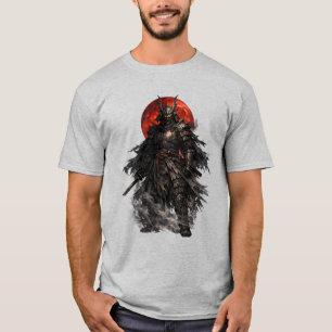 Dunkler Dämon-Samurai-Krieger T-Shirt