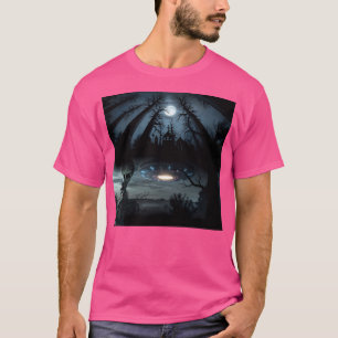 Dunkler Dunkelwaldschiff Ufo Dunkelheit Horror T-Shirt