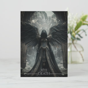 Dunkler Engel des Tarot-Karte-Halloween-Party Einladung