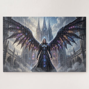 Dunkler Engel-Schutzraum-Puzzle Puzzle