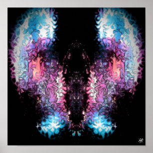 Dunkler Engel v1 - Muster pareidolia Poster