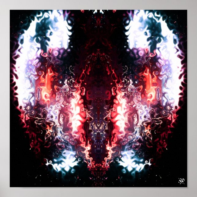 Dunkler Engel v2 - Muster pareidolia Poster (Vorne)