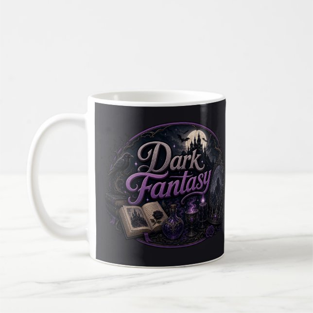 Dunkler Fantasy-Liebhaber Kaffeetasse (Links)