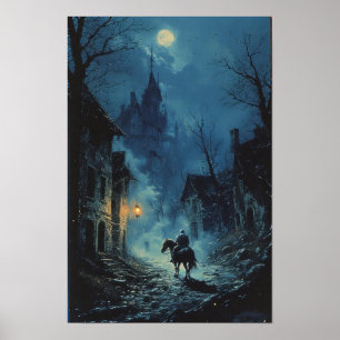 Dunkler Fantasy-Ritterposter Poster