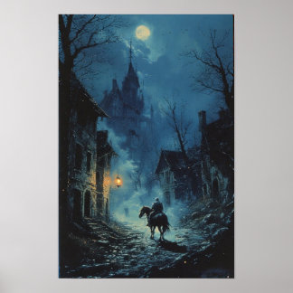 Dunkler Fantasy-Ritterposter Poster