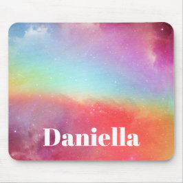 Dunkler farbiger Holografischer Himmel mit Individ Mousepad