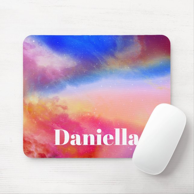 Dunkler farbiger Holografischer Himmel mit Individ Mousepad (Mit Mouse)
