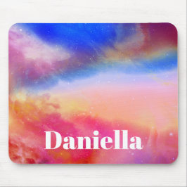 Dunkler farbiger Holografischer Himmel mit Individ Mousepad