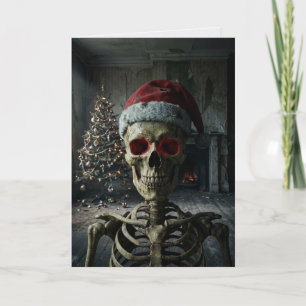 Dunkler Feiertag Skelett Santa Geister-Weihnachten Karte