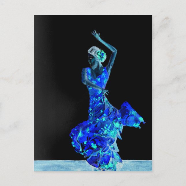 Dunkler Flamenco. Postkarte (Vorderseite)