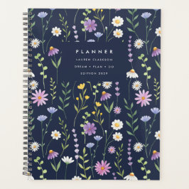 Dunkler Floraler Botanischer Gartenplaner Planer
