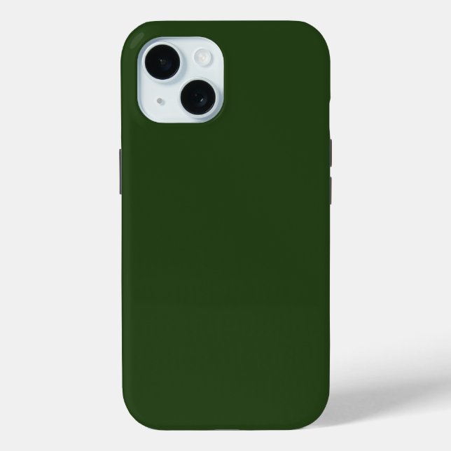 Dunkler Forest Green iPhone 15 Fall Case-Mate iPhone Hülle (Rückseite)