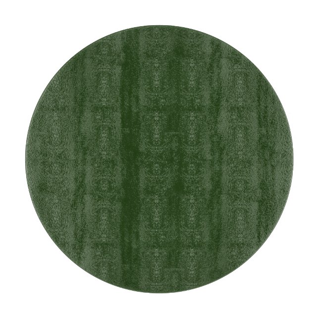 Dunkler Forest Green Round Glass Cutting Board Schneidebrett (Vorderseite)
