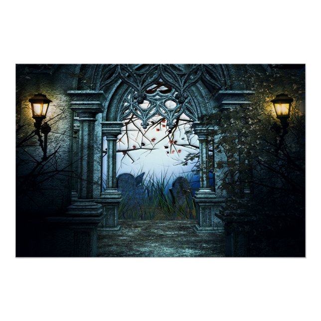 Dunkler Friedhof Poster (Vorderseite)