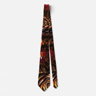 Dunkler Garten Herbstglühen Blume Fall Neck Tie Krawatte