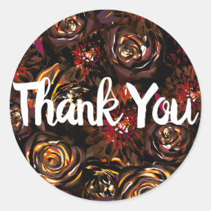 Dunkler Garten Herbstliche Blüten Hochzeit im Herb Runder Aufkleber