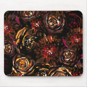 Dunkler Garten Herbstliche Blütenpracht Blumen Fal Mousepad