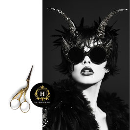 Dunkler Glam Rock Star mit Horn Decoupage Seidenpapier