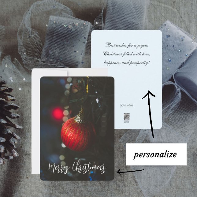 Dunkler Glamour Weihnachtsbaumchen und -garland Feiertagskarte (Von Creator hochgeladen)