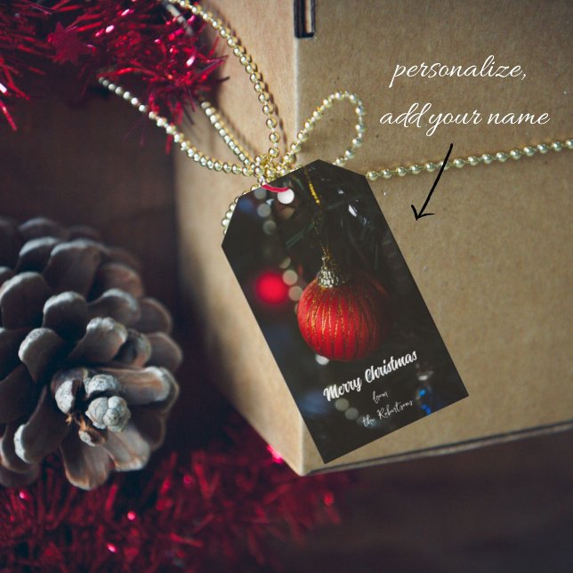 Dunkler Glamour Weihnachtsbäume und Garland Geschenkanhänger (Von Creator hochgeladen)