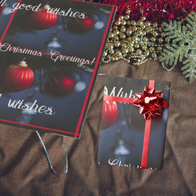 Dunkler Glamour Weihnachtsschmuck Geschenkpapier (Von Creator hochgeladen)