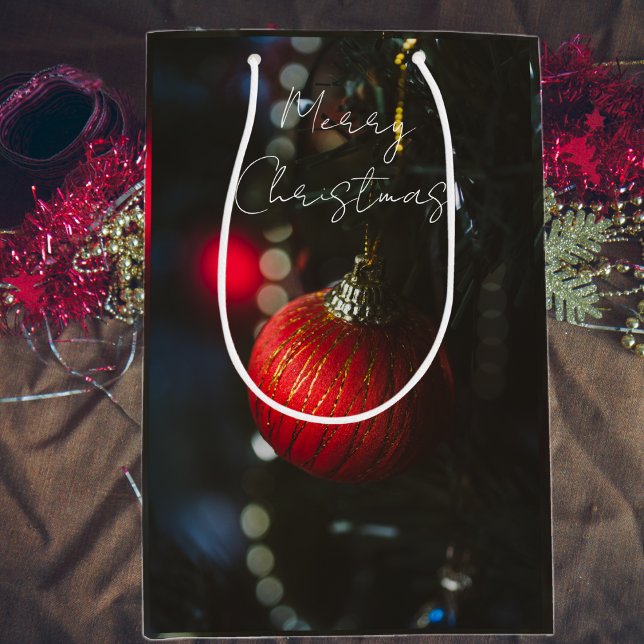 Dunkler Glamour Weihnachtsschmuck Mittlere Geschenktüte (Von Creator hochgeladen)