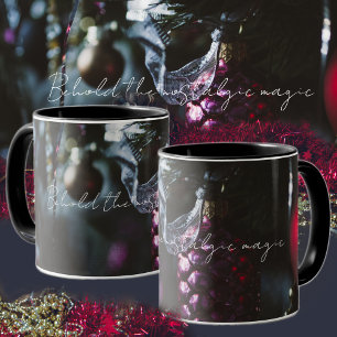 Dunkler Glamour Weihnachtsschmuck Tasse
