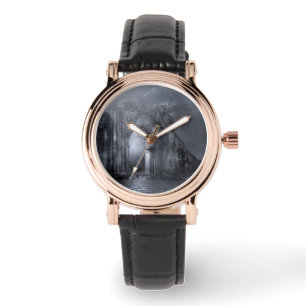 Dunkler gotischer Ruine-Torbogen Armbanduhr