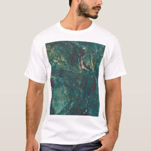 Dunkler grüner Marmor: Luxuriöse Textur. T-Shirt