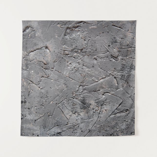 Dunkler Grunge texturierter Hintergrund, Kreideste Wandteppich (Vorderseite)