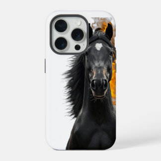 Dunkler Hengst Inferno iPhone 15 Pro Hülle