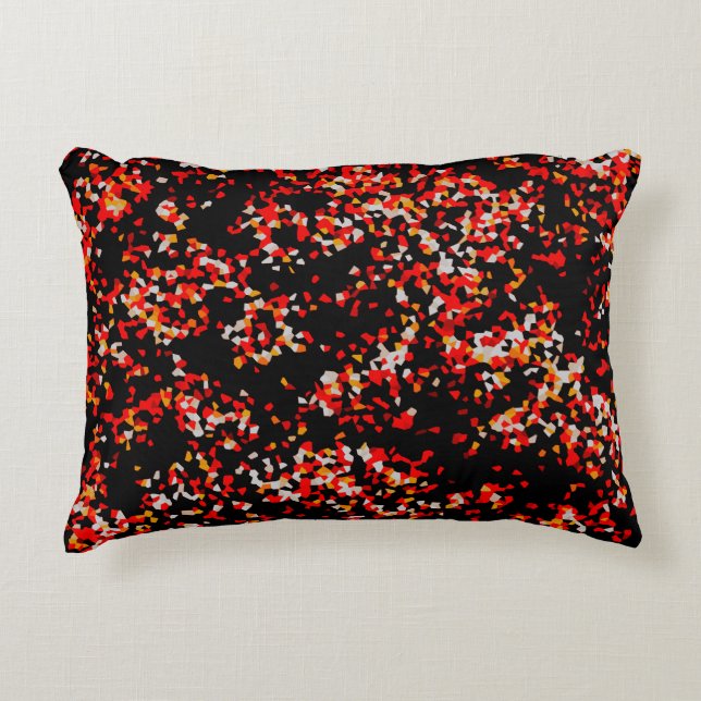 Dunkler Herbst Confetti Dekokissen (Vorderseite)