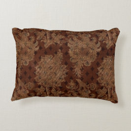 Dunkler HerbstDamast Dekokissen