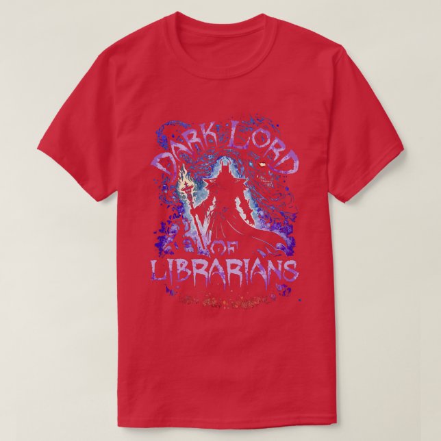 Dunkler Herr der Bibliothekare T-Shirt (Design vorne)