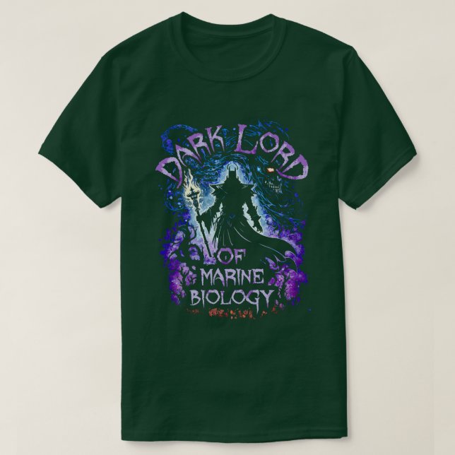 Dunkler Herr der Meeresbiologie T-Shirt (Design vorne)
