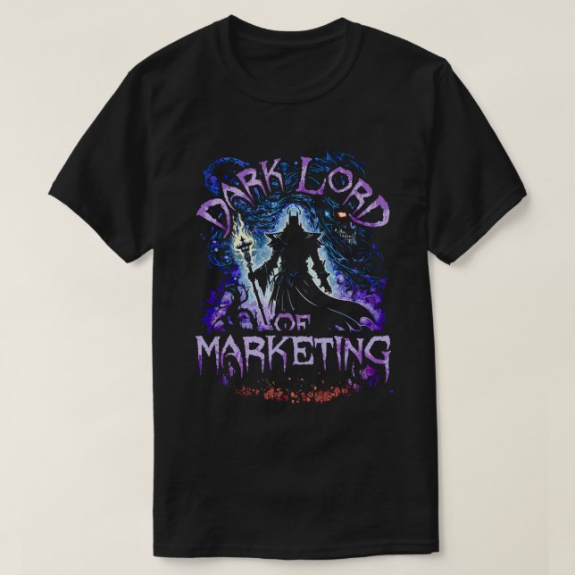 Dunkler Herr des Marketings T-Shirt (Design vorne)