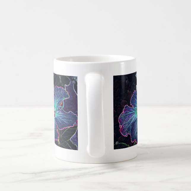 Dunkler Hibiskus Tasse (Henkel)