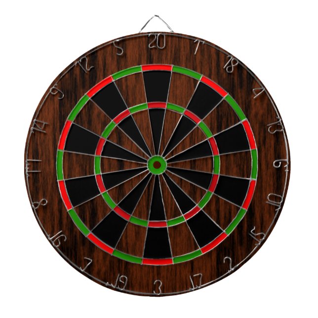 Dunkler hölzerner Entwurf Dartscheibe (vorne)