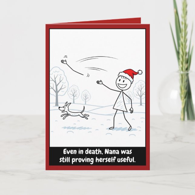 Dunkler Humor Weihnachten Karte (Vorderseite)