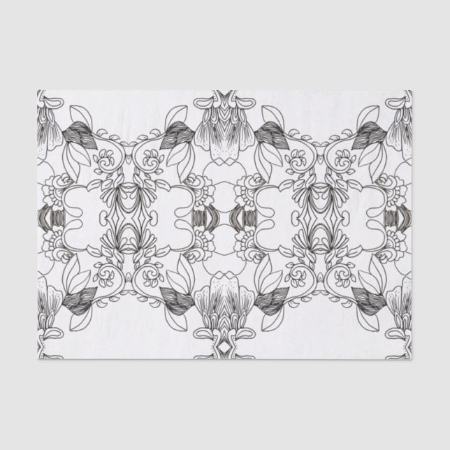 Dunkler Inkblot Western Dream Saddle Leder Seidenpapier (Vorderseite)